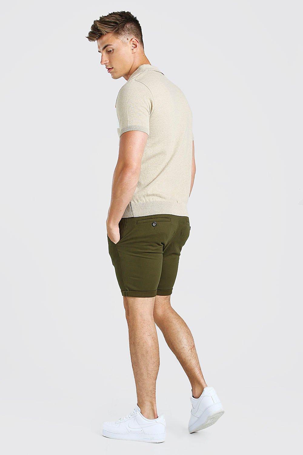 Super Skinny Fit Chino Short boohoo NZ