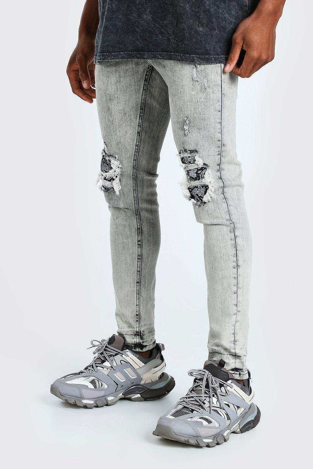 light grey ripped jeans
