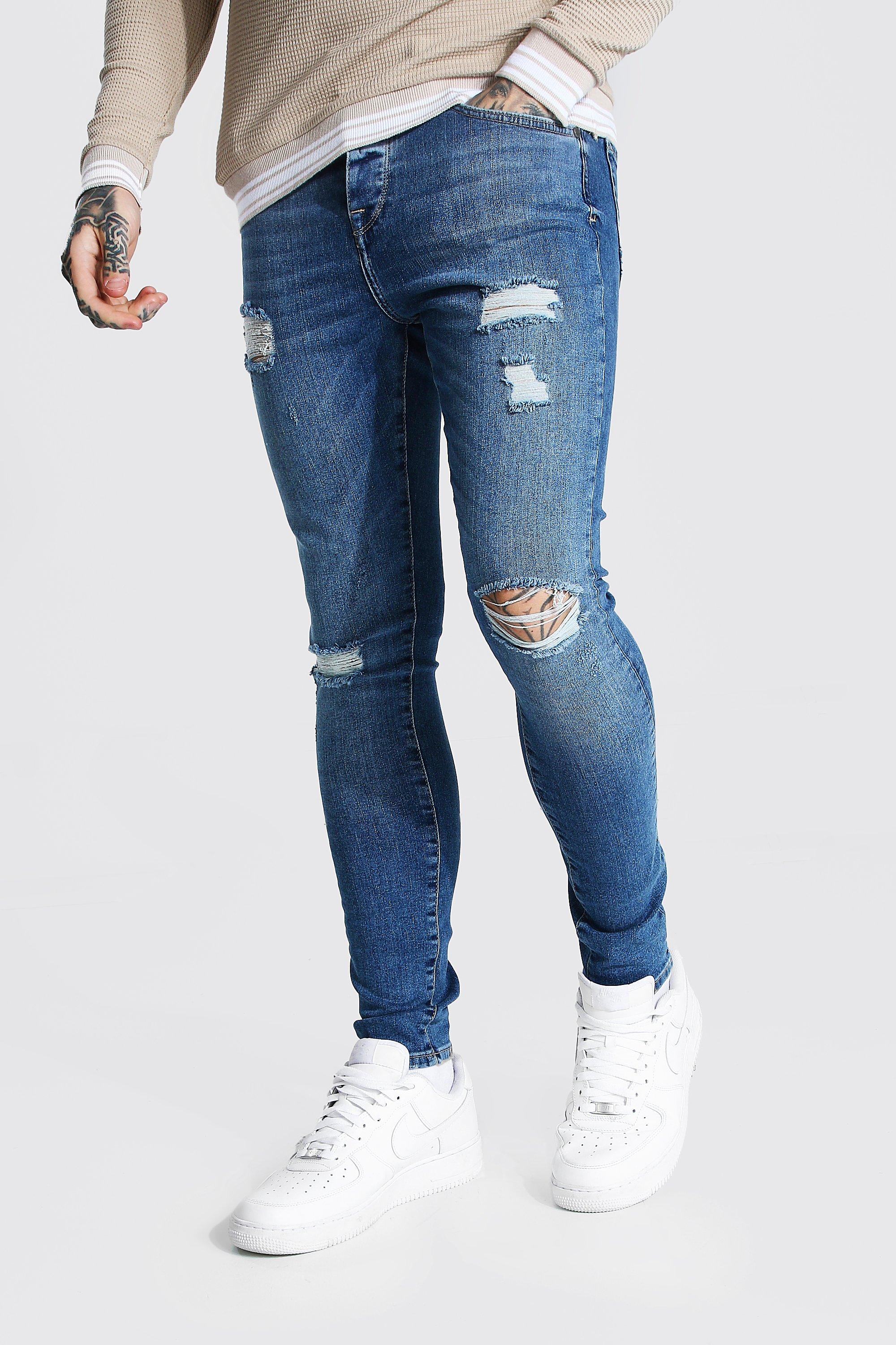 light blue super skinny jeans mens