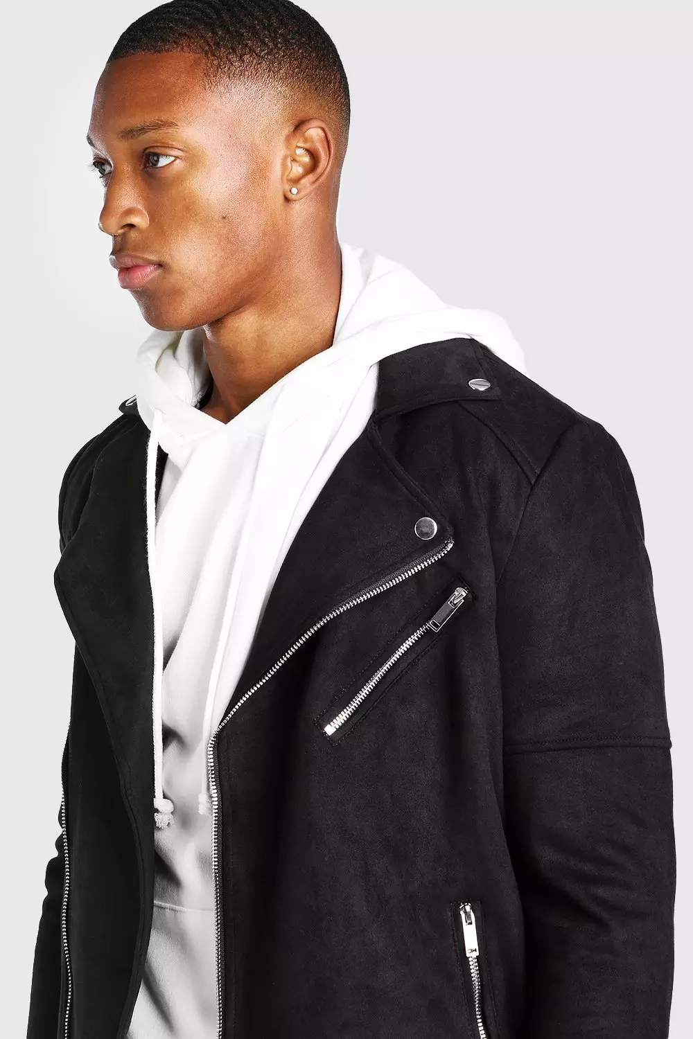 Suedette Biker Jacket