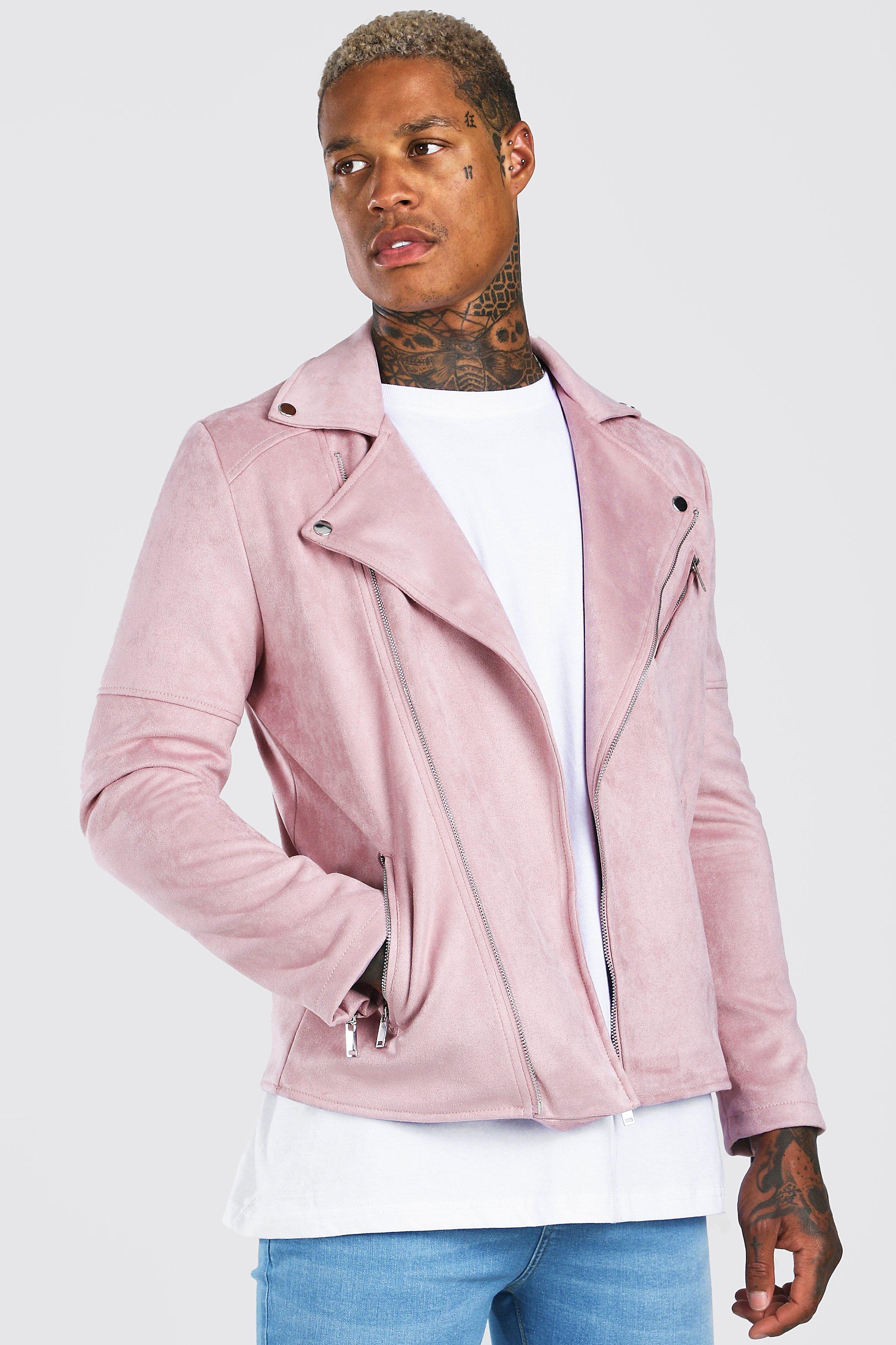 Mens pink suede outlet jacket