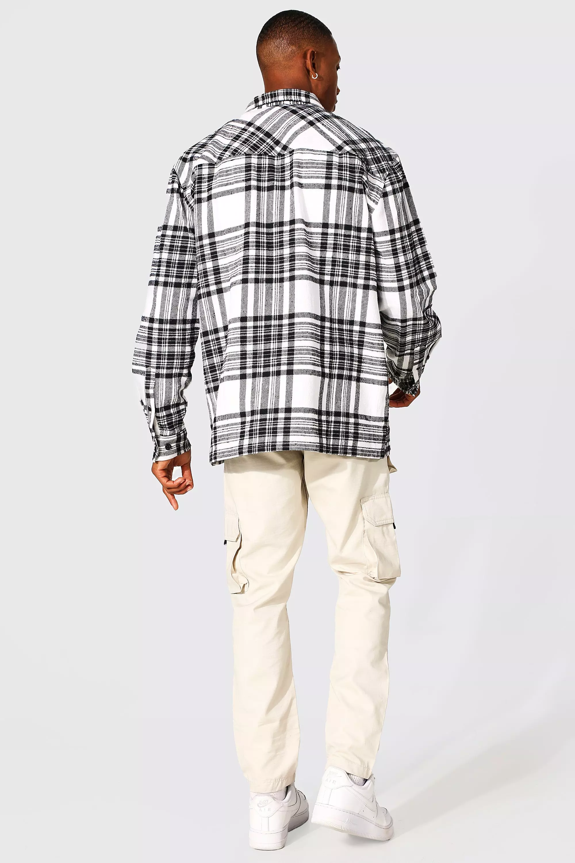 【2plan】Perima Over Check Shirt 2plan】Perima Over Check Shirt