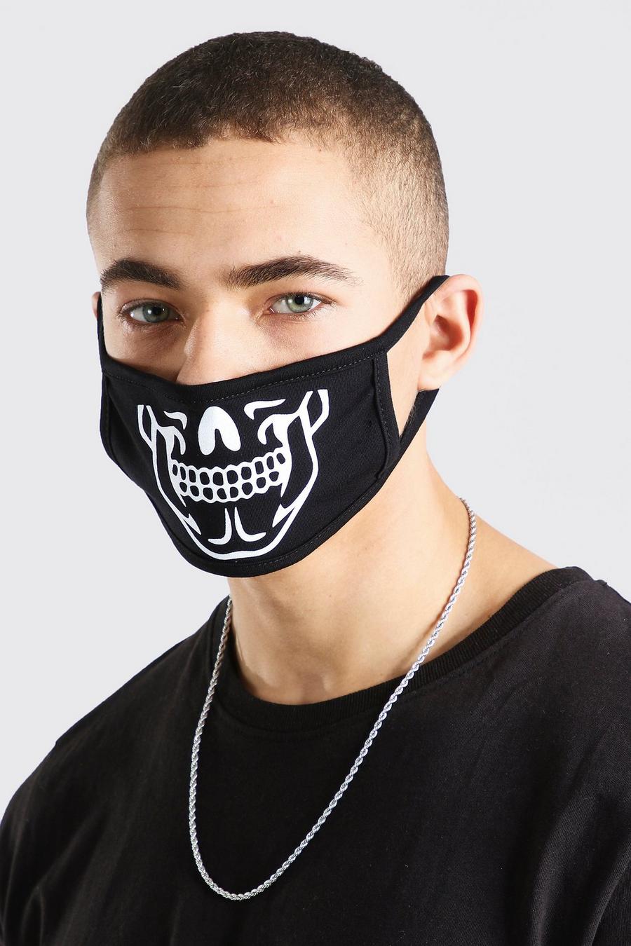 Black Man Fashion mask med dödskalle image number 1