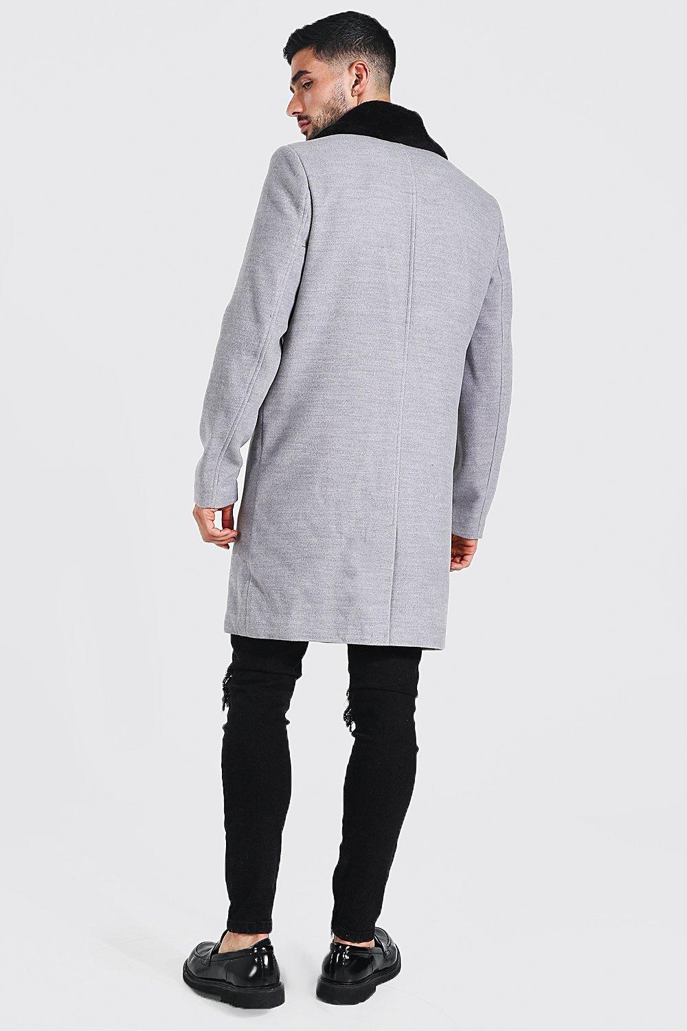 boohoo grey coat