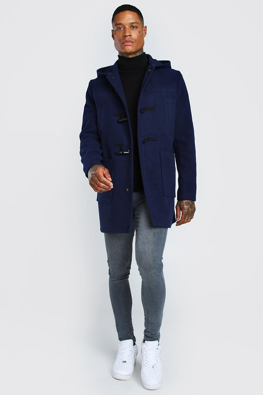 Navy Duffle Coat With Toggles image number 1