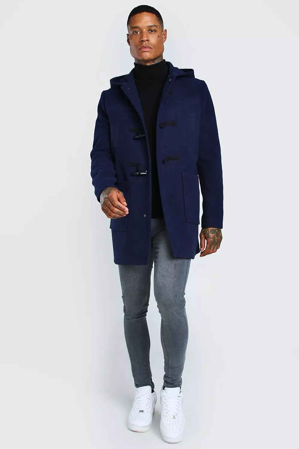 Mens blue duffle on sale coat