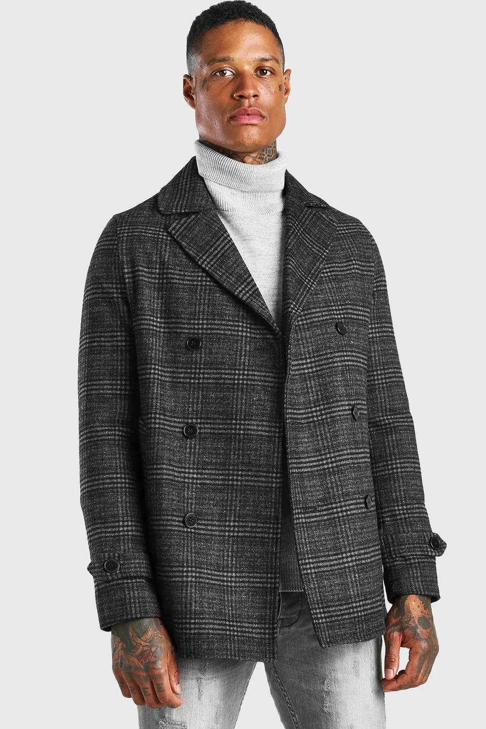 Check pea coat sale