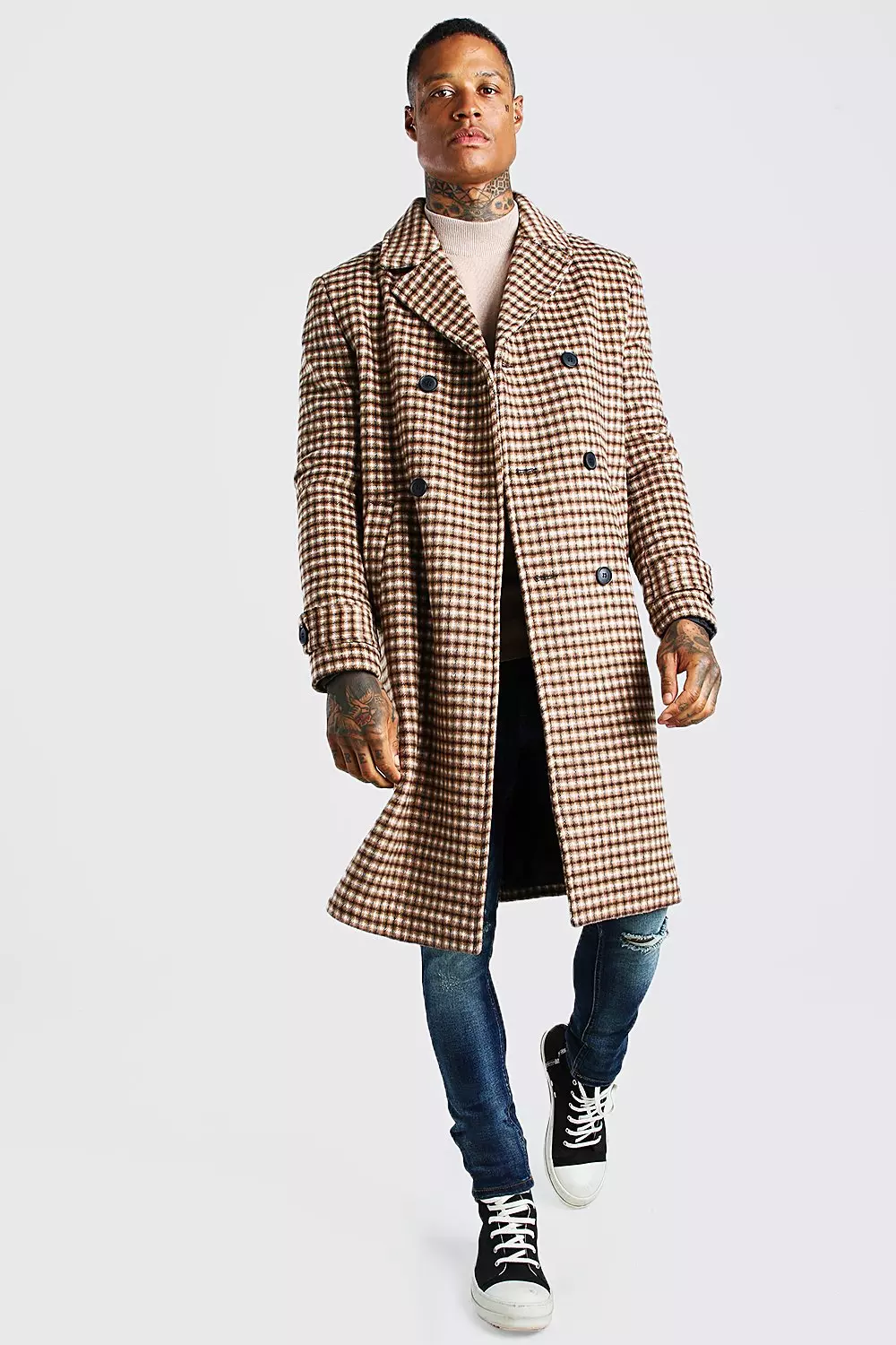 Checkered overcoat store