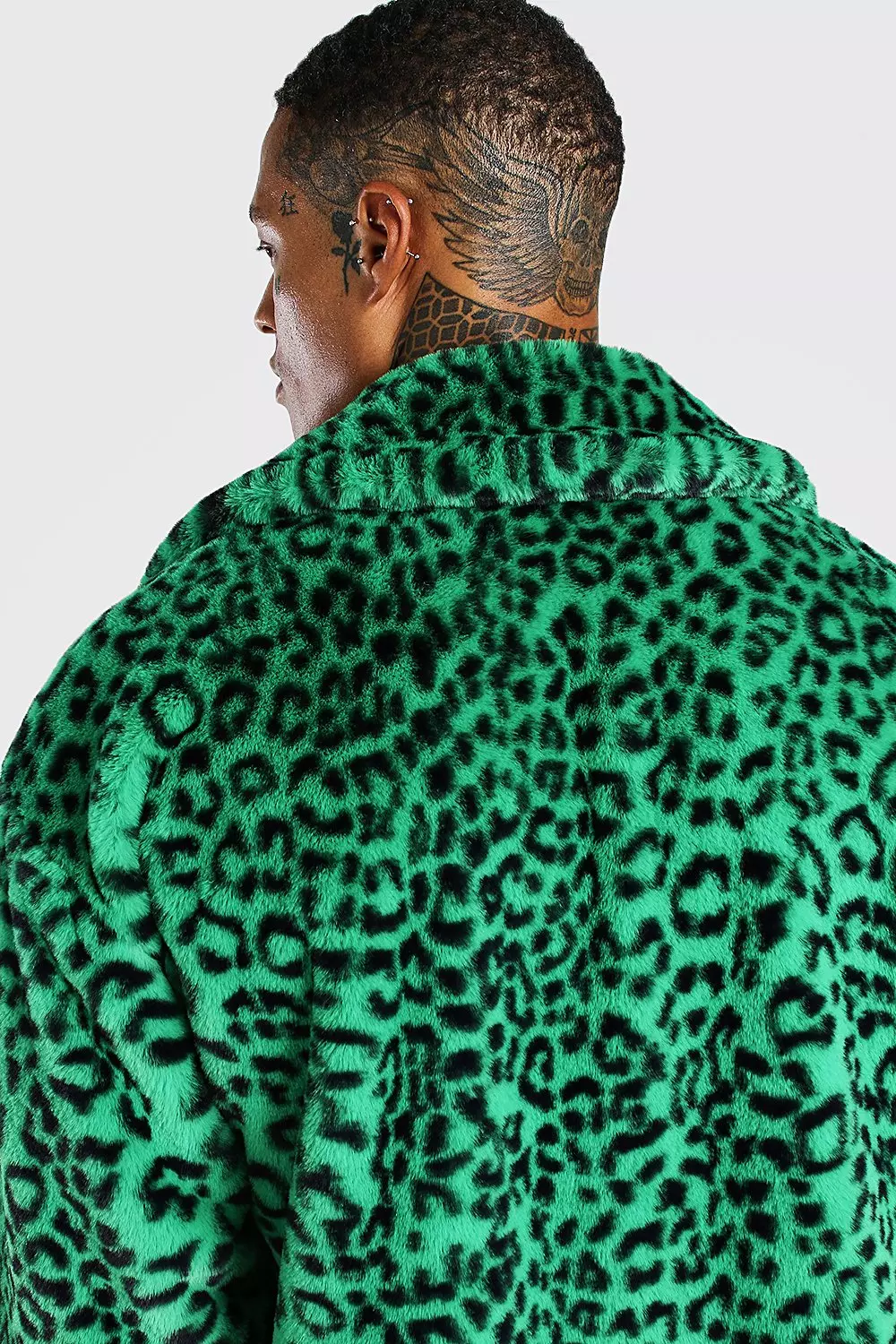 Leopard print longline clearance jacket