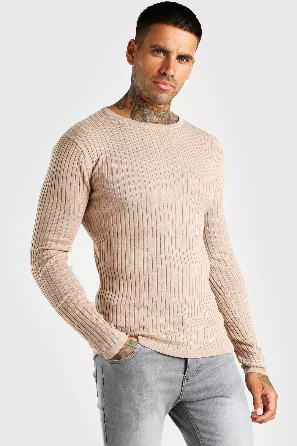 Mens muscle deals fit jumper