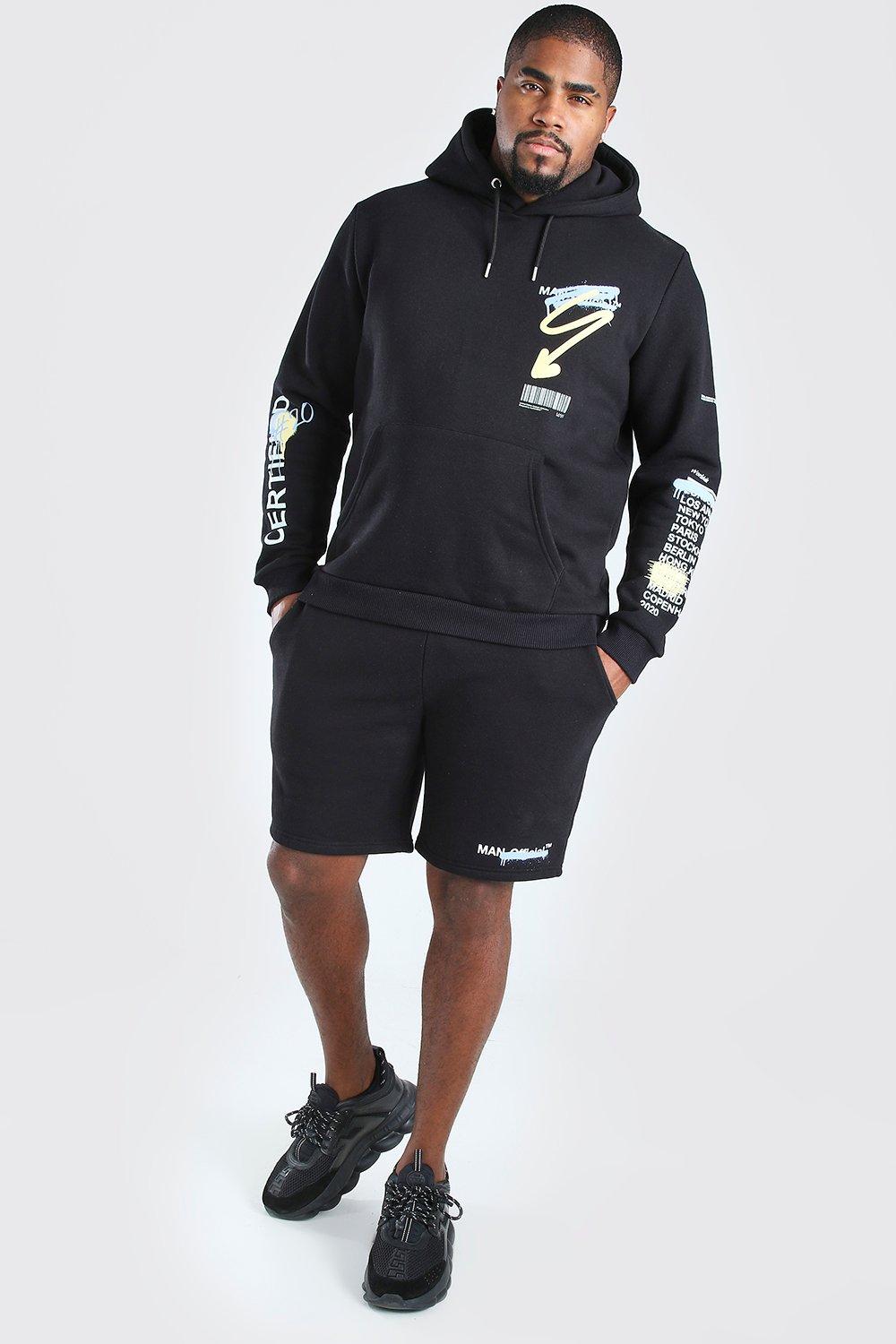 plus size windbreaker short set