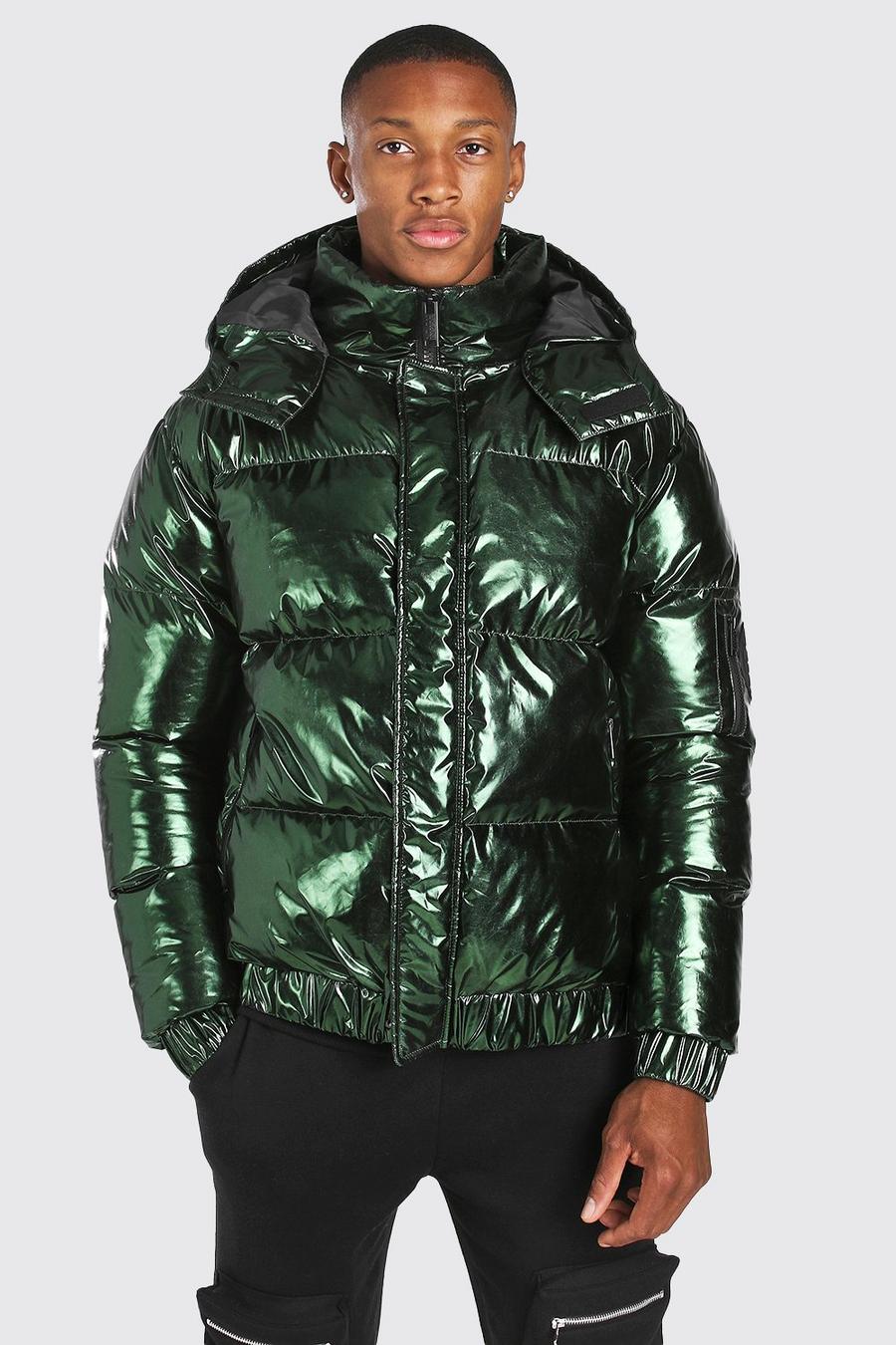 Green Iridescent Hooded Puffer image number 1