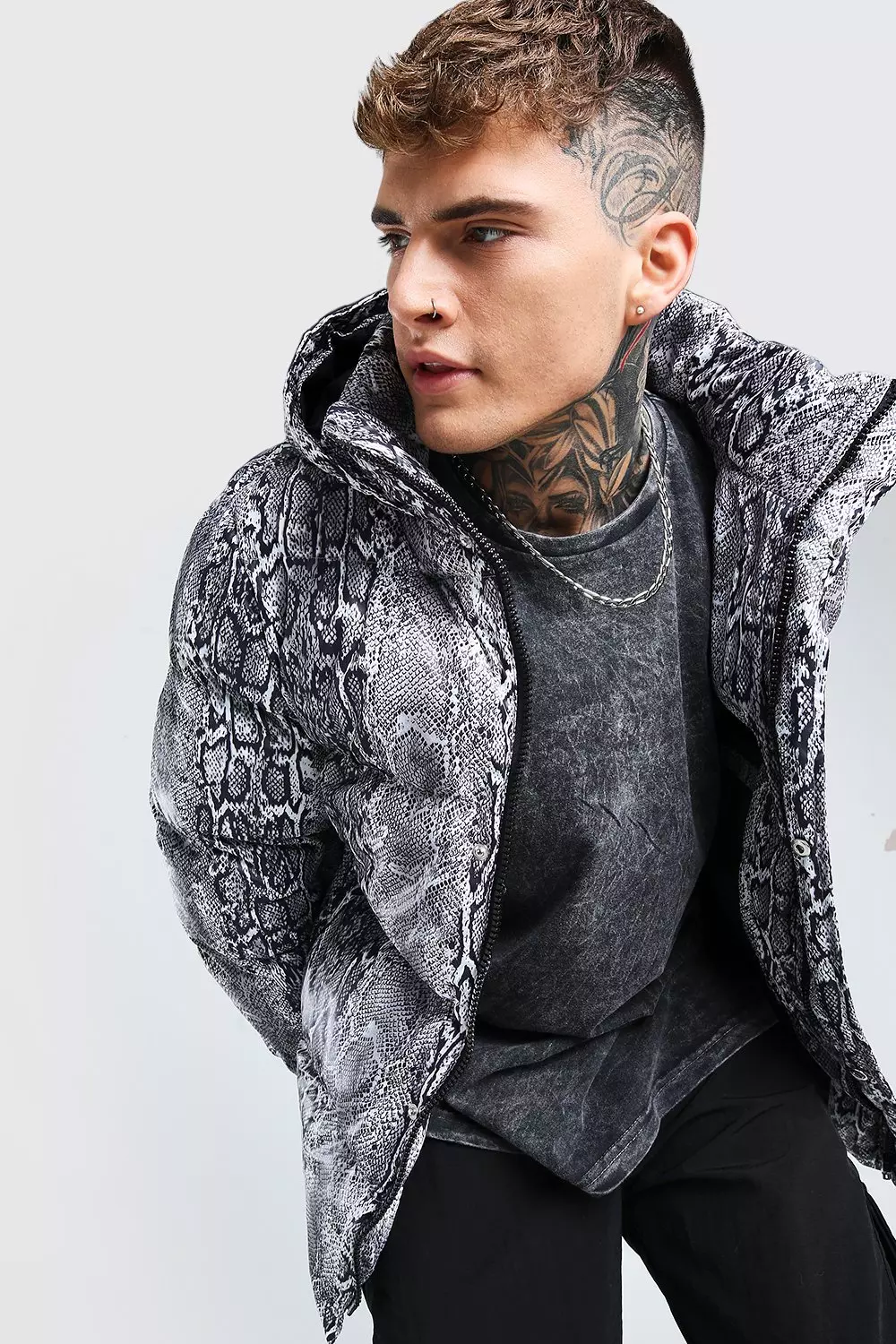Snake Print Puffer