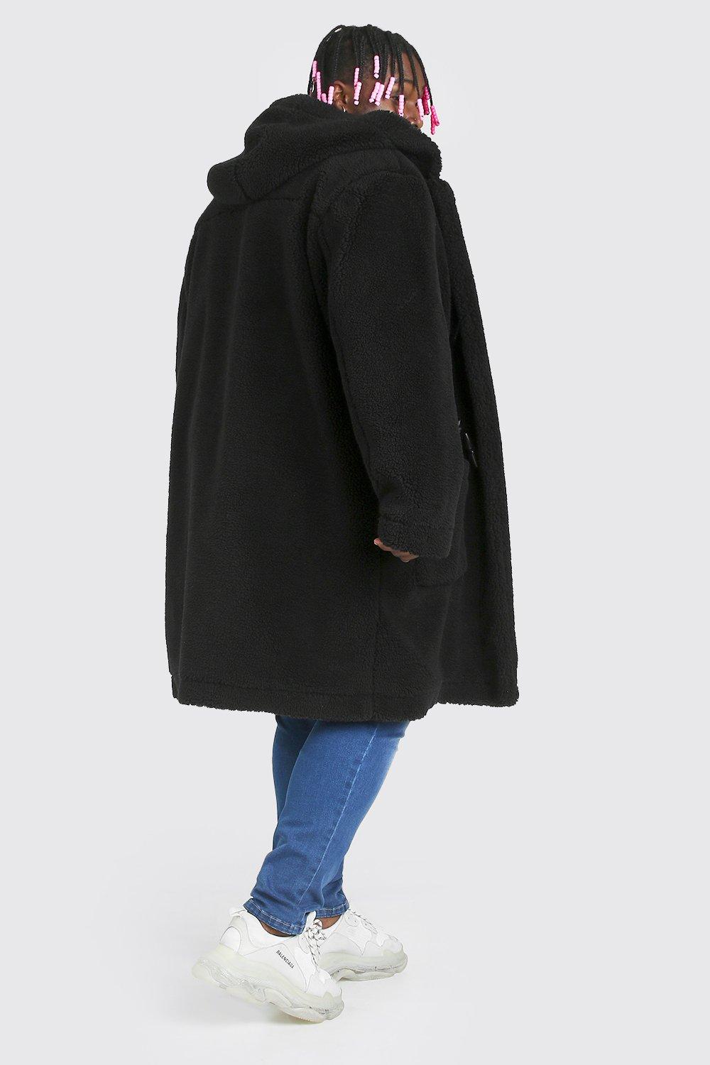 Plus size duffle coat with hood hotsell