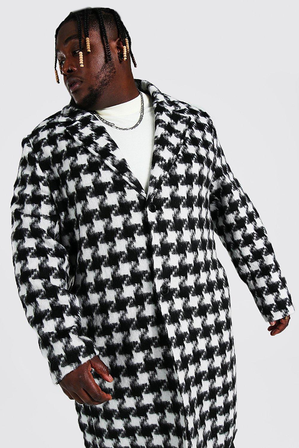 Plus size houndstooth coat on sale