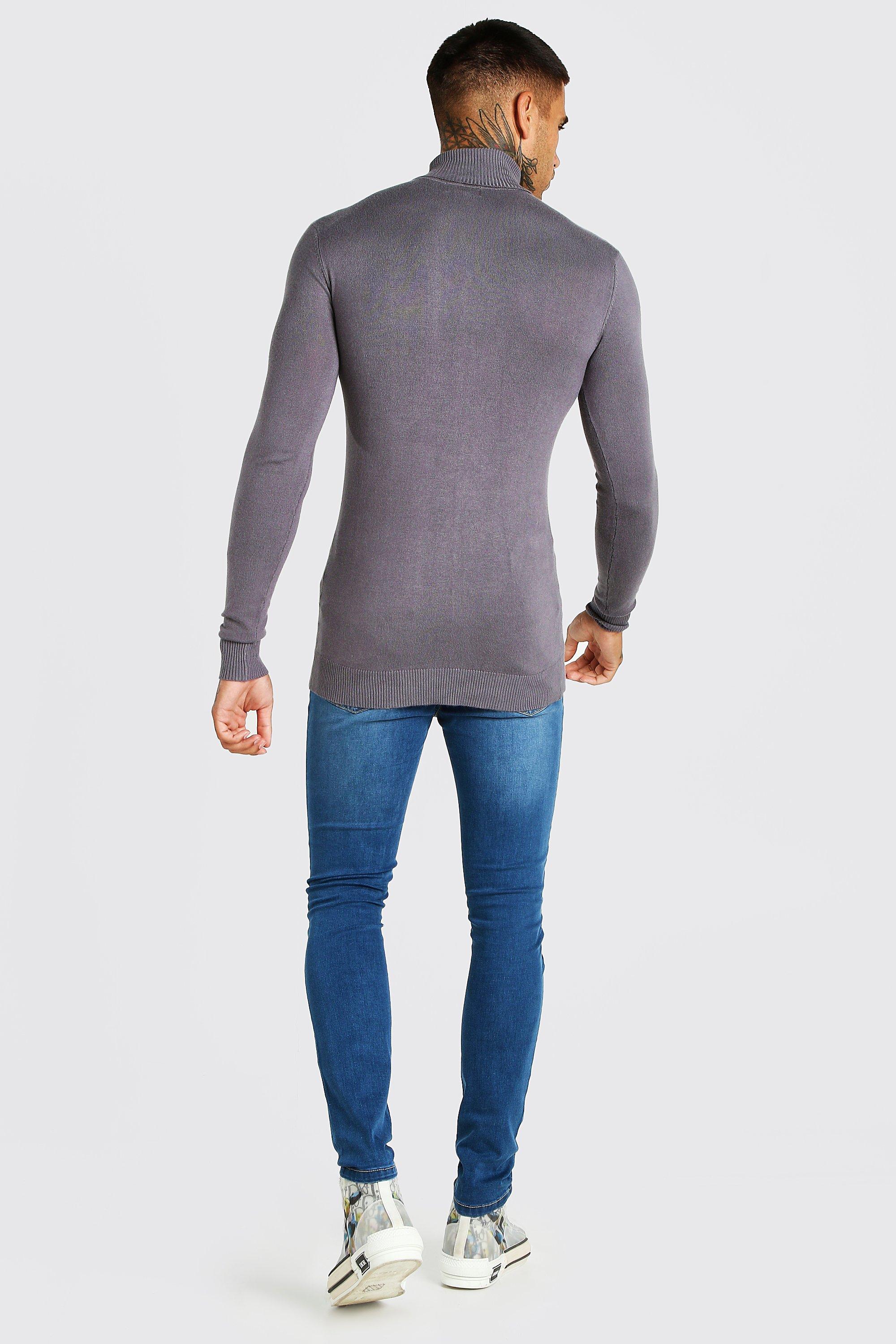 Men's Muscle Fit Turtleneck Sweater