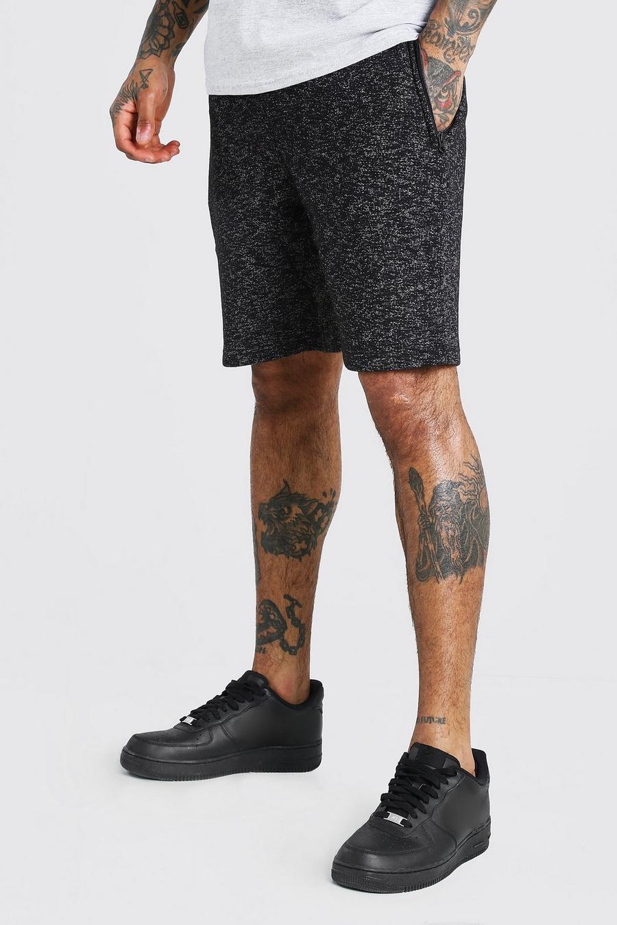 Mittellange, garngefärbte Jersey-Shorts image number 1