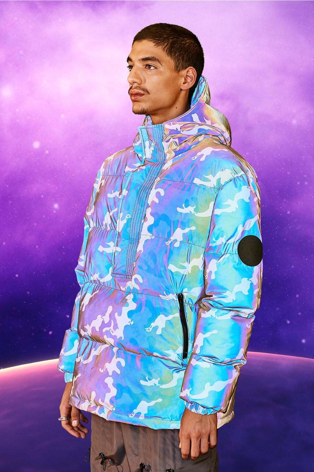 Reflective Iridescent Padded Jacket