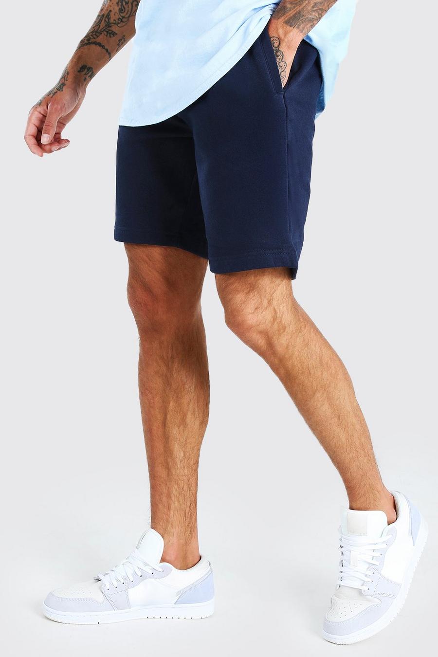 Pantaloncini di media lunghezza basic in jersey image number 1