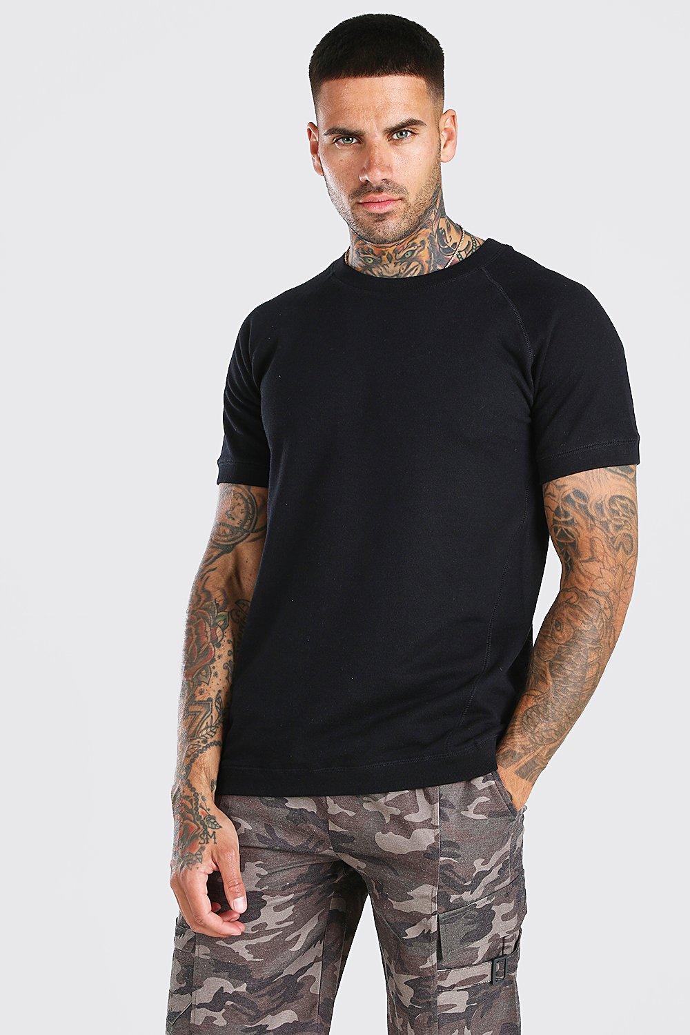 black short sleeve sweatshirt