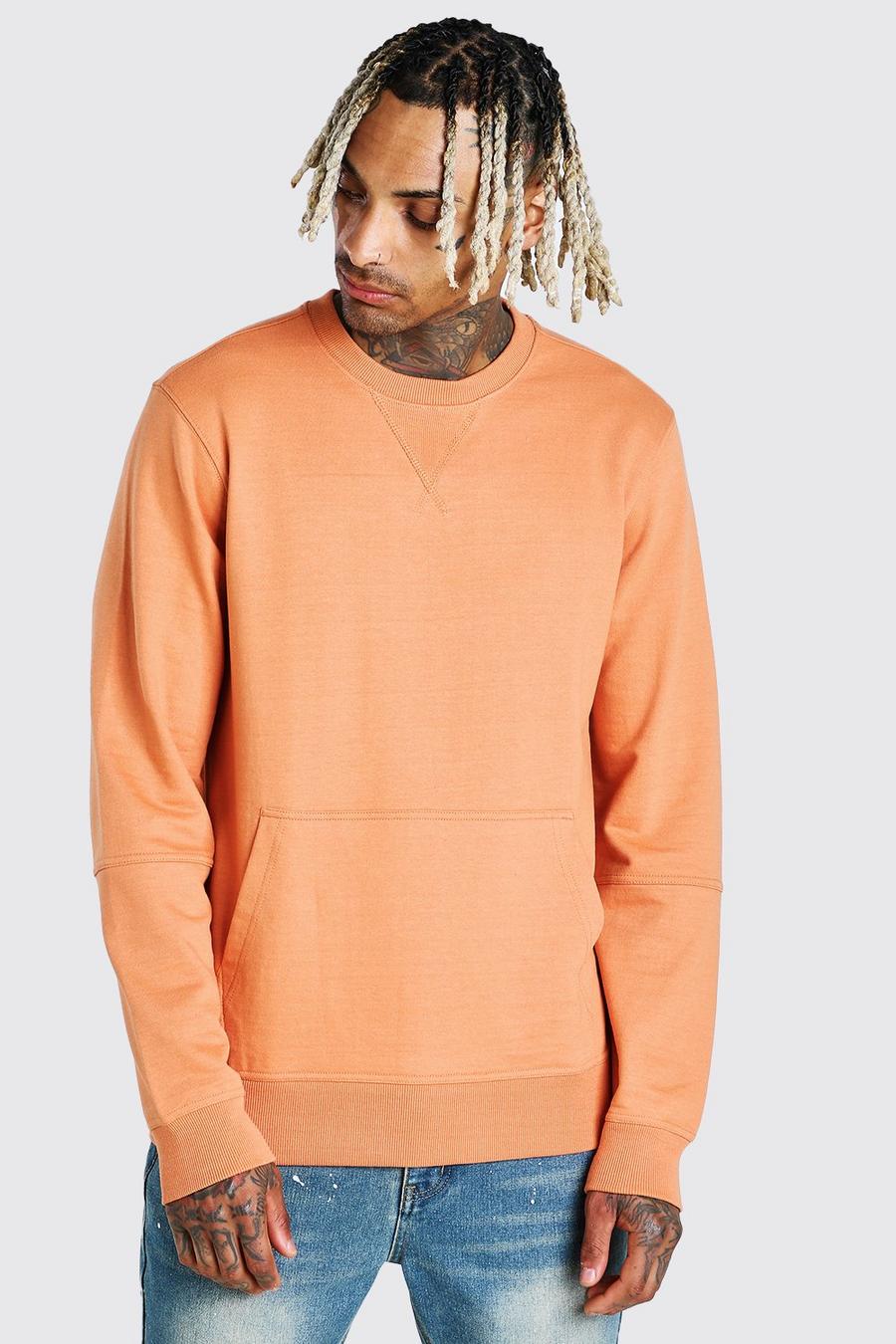 Orange Sweatshirt With Front Pocket image number 1