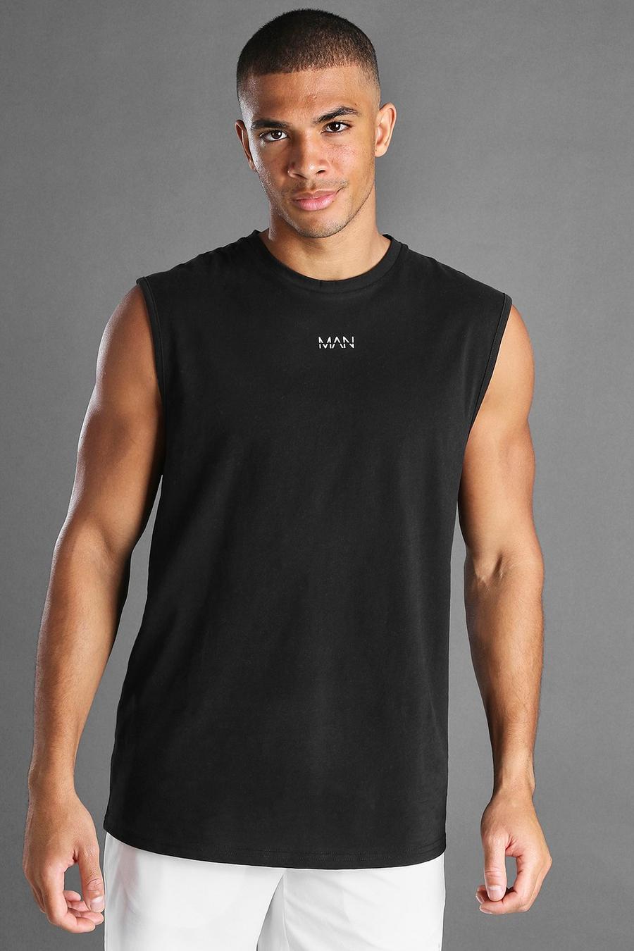 Camiseta de tirantes MAN, Negro image number 1
