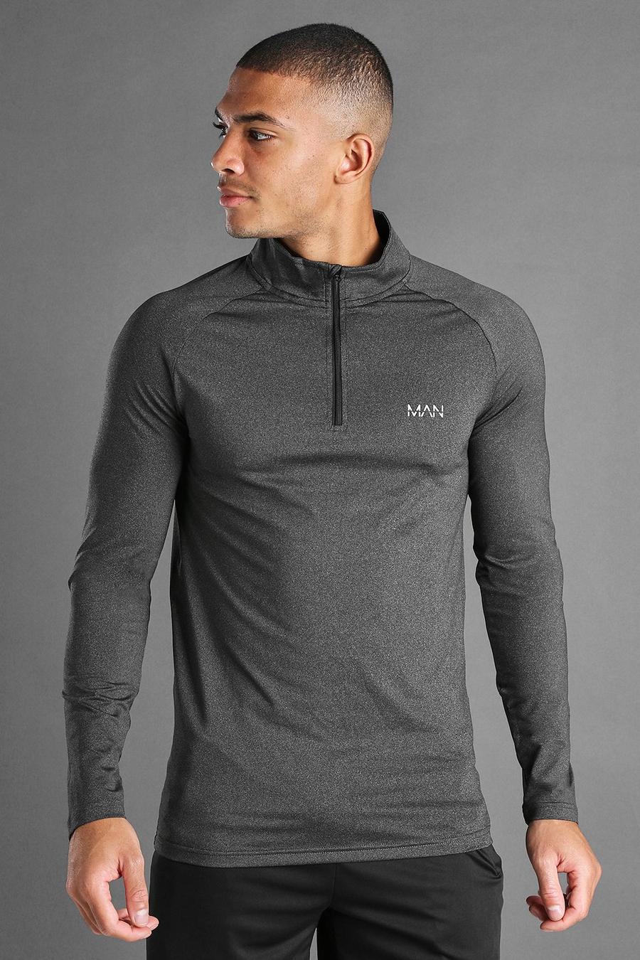 MAN Active Funnel Neck Top In Fabric Interest image number 1