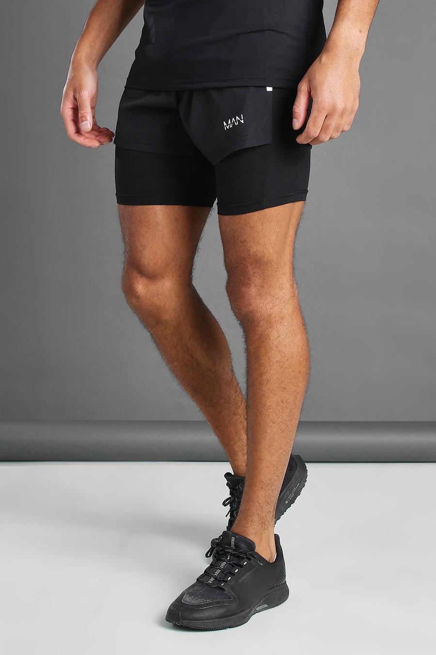 Man Active Running Short With Compression Short image number 1