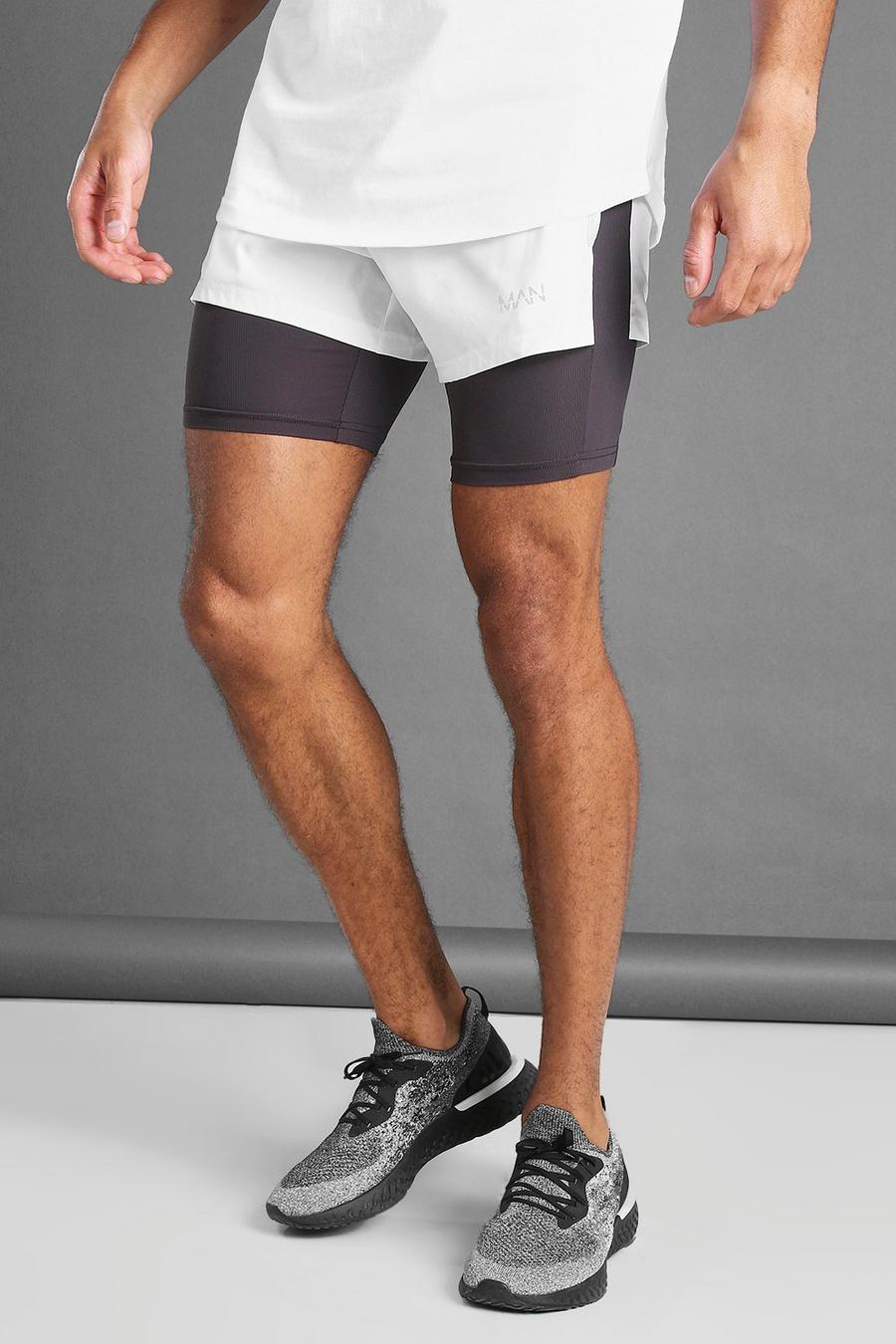 Man Active Running Short With Compression Short image number 1