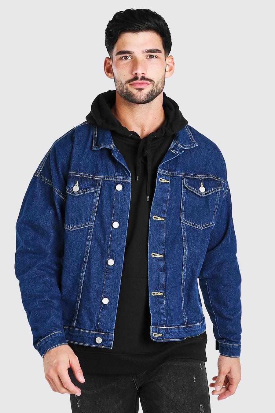 Mid blue Oversized Denim Jacket image number 1