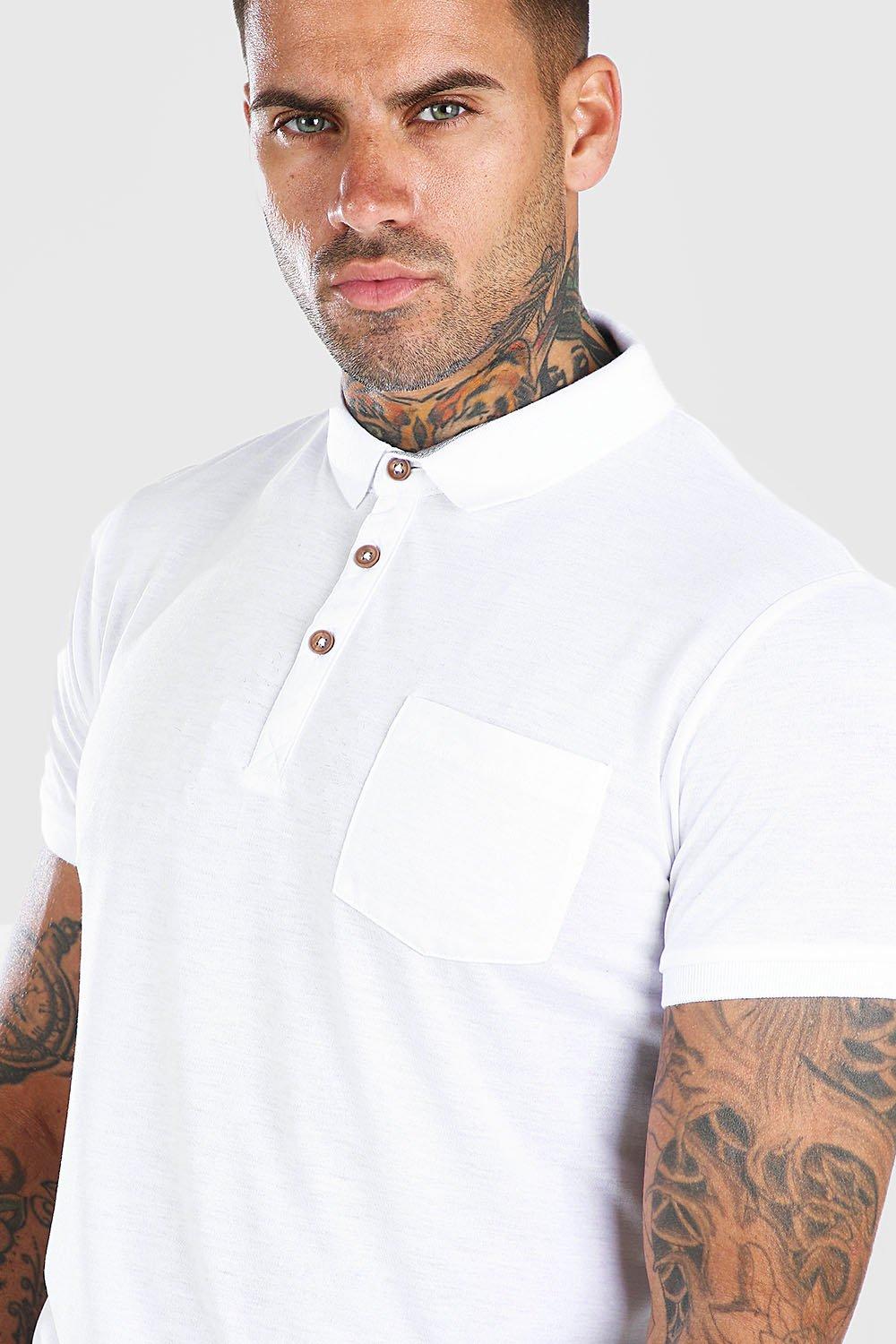 Mens short sleeve polo with pocket hotsell