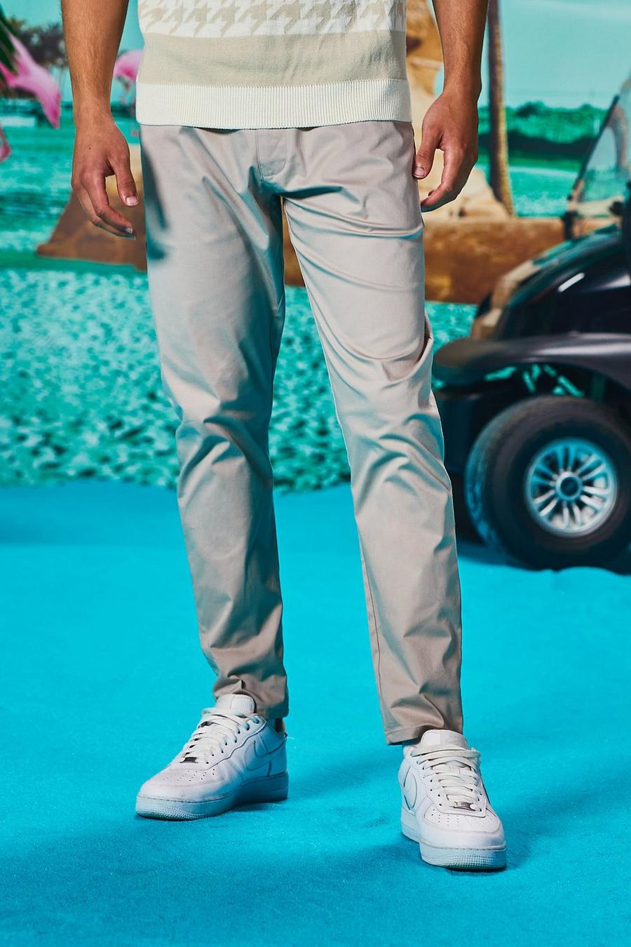 Stone Slim Fit Chino Trousers image number 1