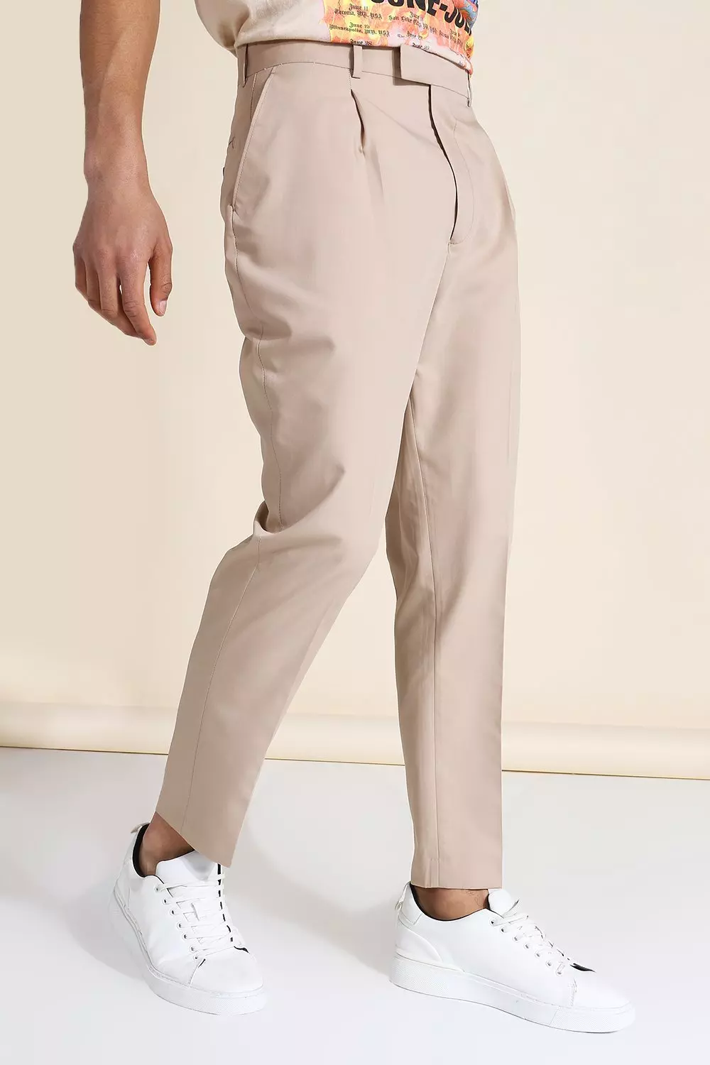 Mens tapered best sale suit trousers