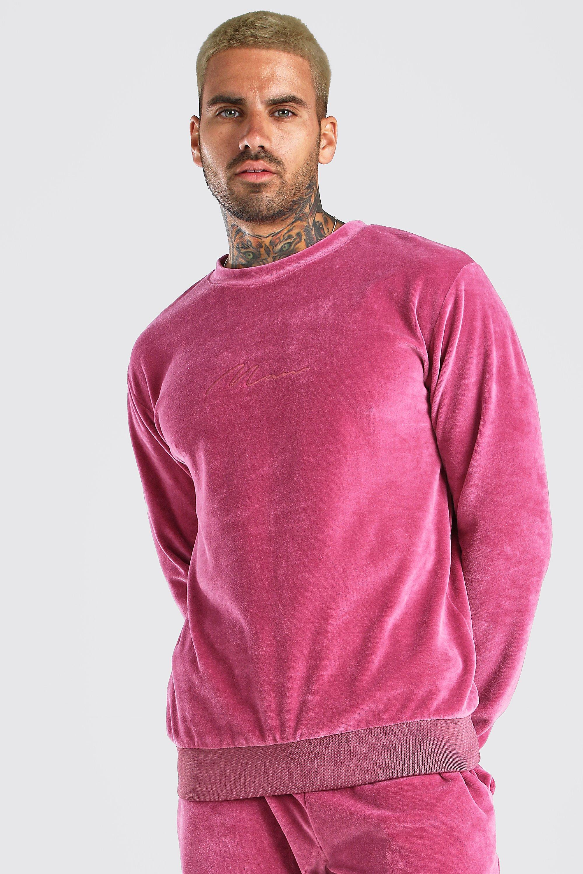 Velour sweater clearance mens