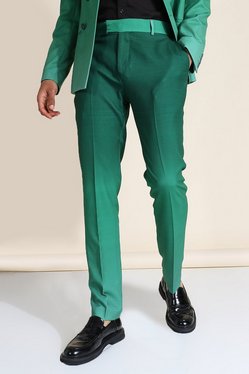 Men's Skinny Green Ombre Suit Pants | boohoo Canada