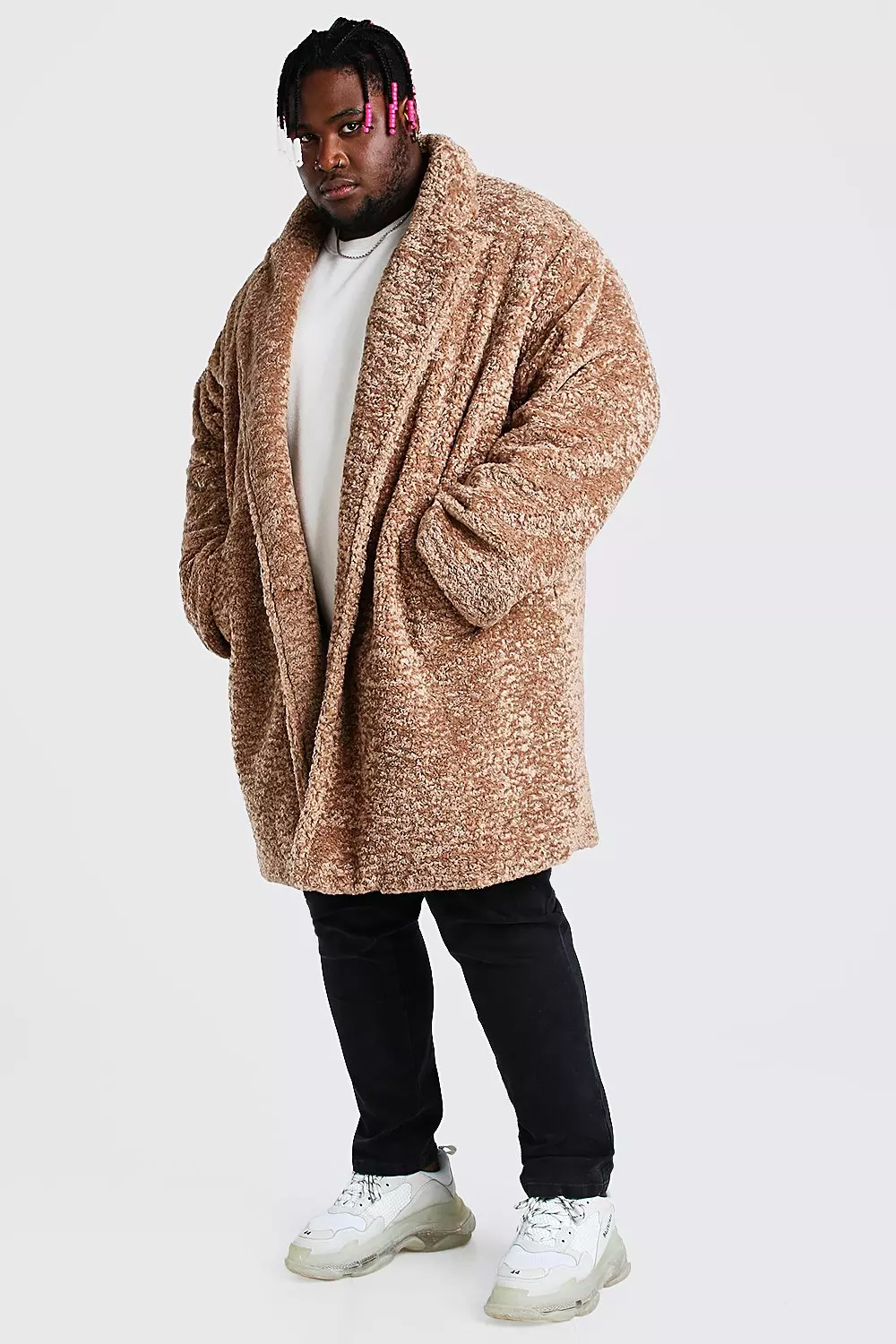 Plus size faux on sale fur teddy coat