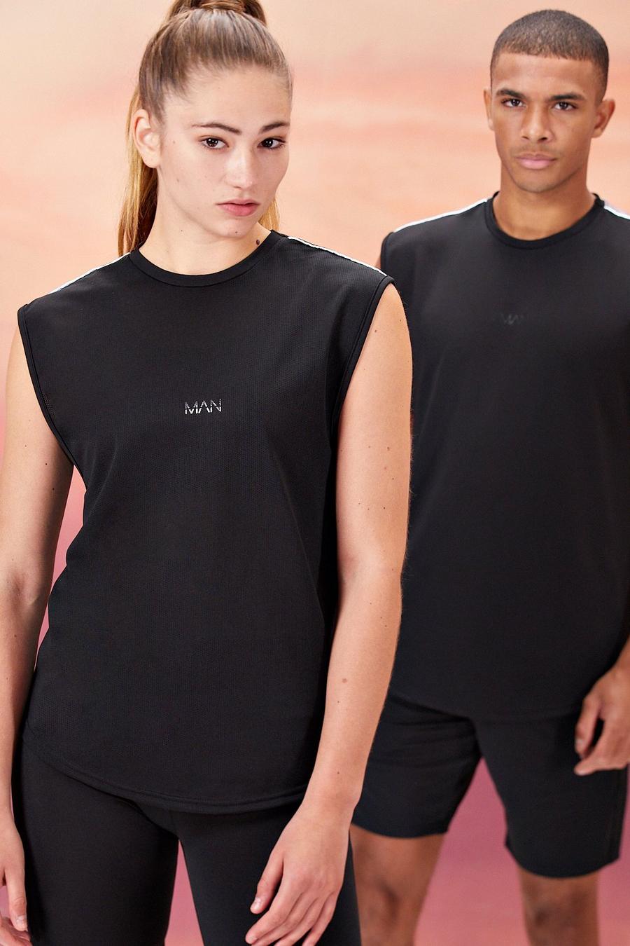 Camiseta sin mangas con espalda de Airtex Hers Active, Negro image number 1