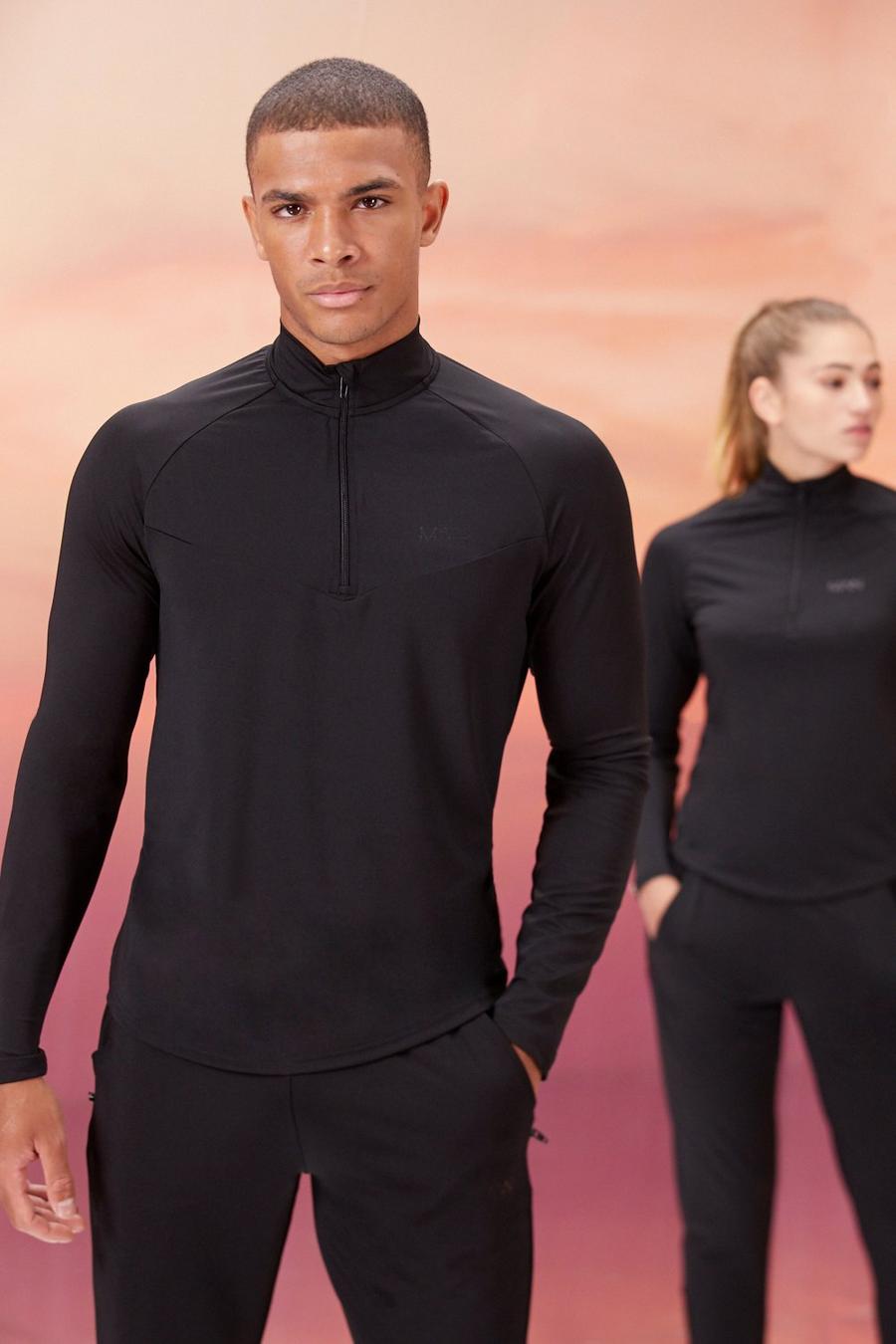 His Active 1/4 Zip Funnel Neck With Notch Neck image number 1