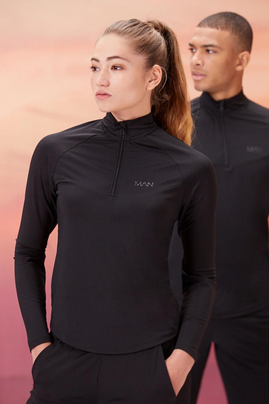 Hers Active 1/4 Zip Funnel Neck With Notch Neck image number 1