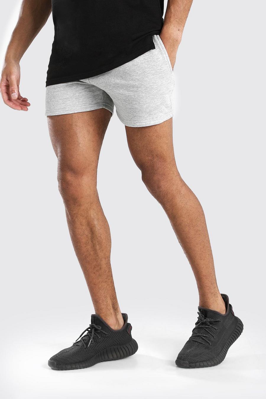 Grey marl Basic korta shorts i jersey image number 1