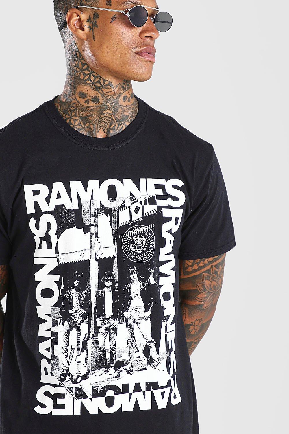 arbusto lo hizo mareado Camiseta ancha con licencia de Los Ramones | boohoo