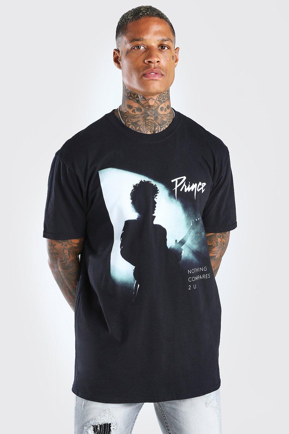 Oversized Prince Guitar Print T Shirt Boohoo Uk