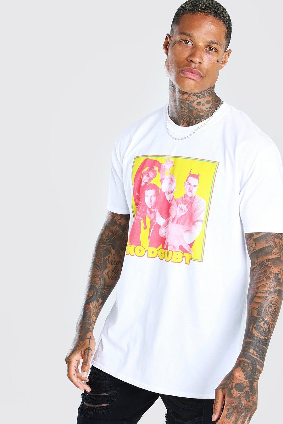 White Oversized No Doubt Graphic T-Shirt image number 1