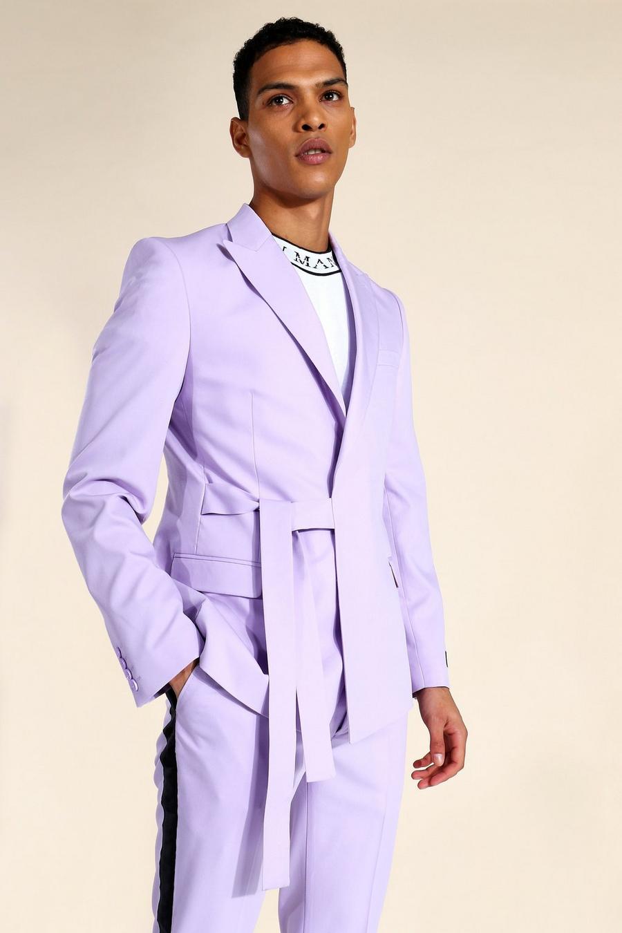 Lilac Relaxed Wrap Tie Suit