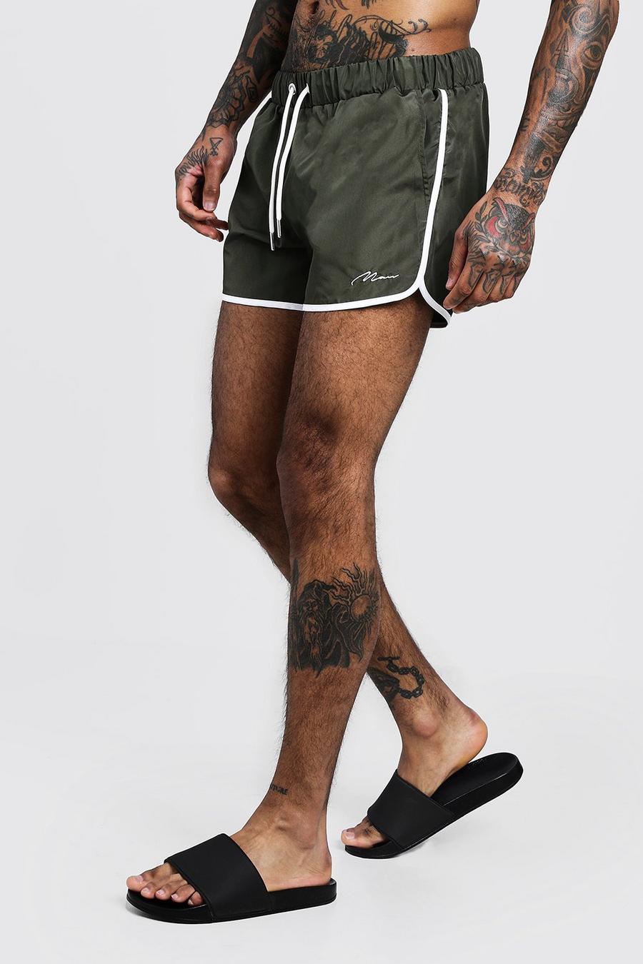 Pantalones cortos para hombre con bordado "MAN" image number 1