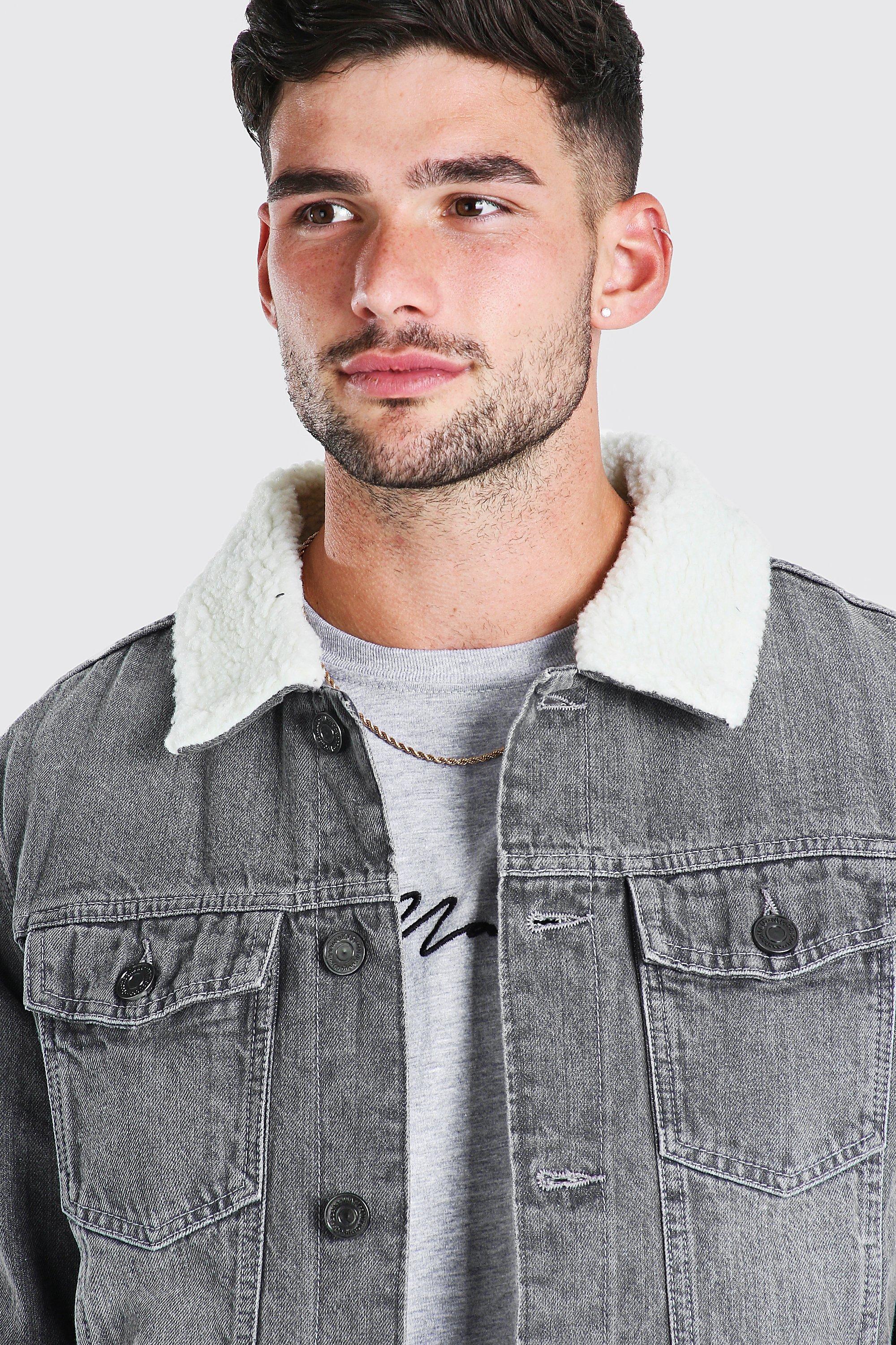 Fully Borg Lined Denim Jacket boohoo USA