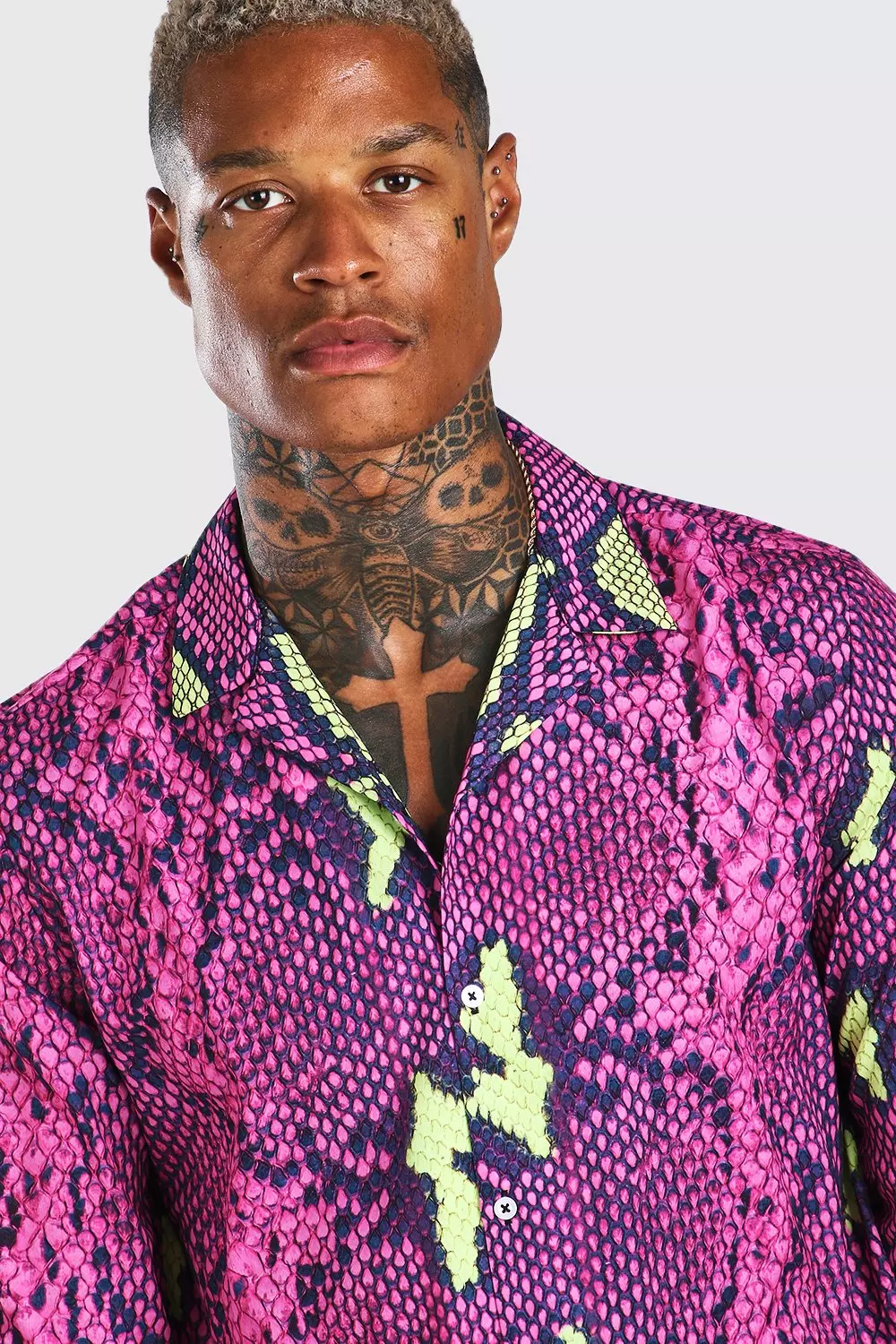 Snake print store dress shirt