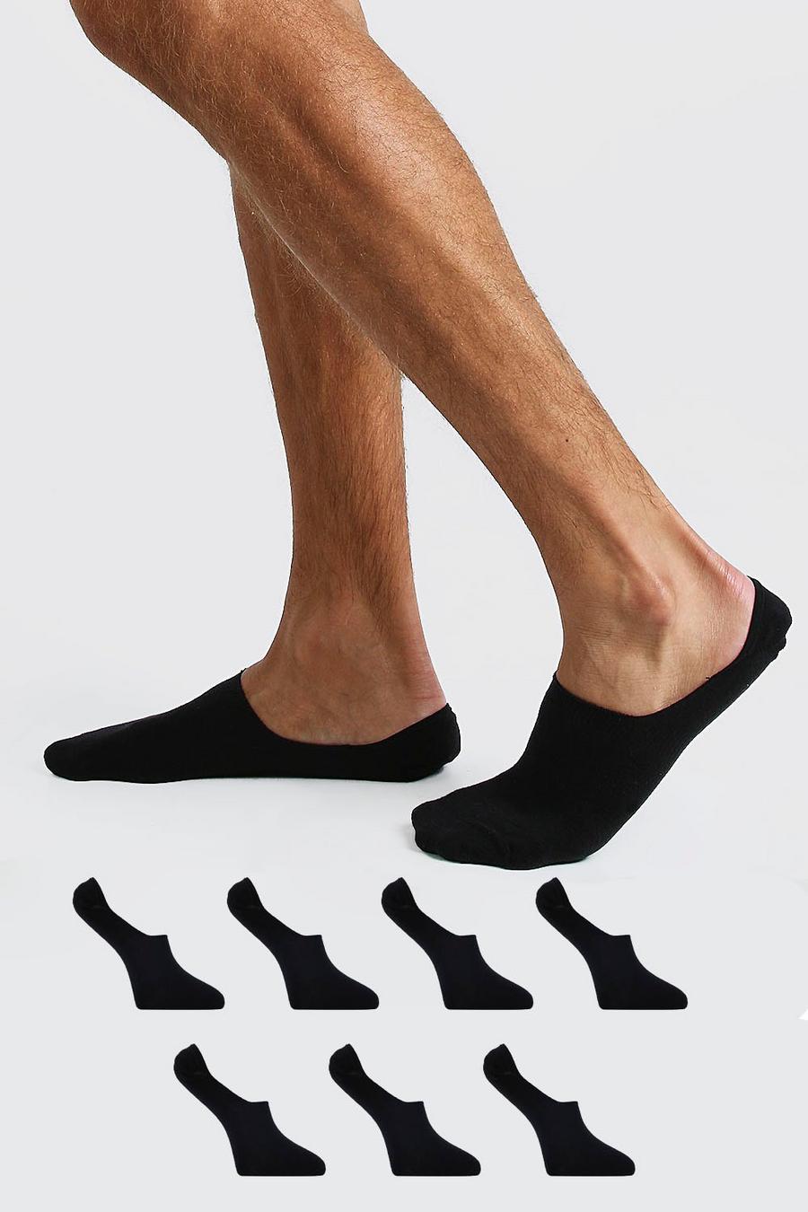 שחור מארז 7 זוגות גרביים עם תפרים בלתי נראים image number 1