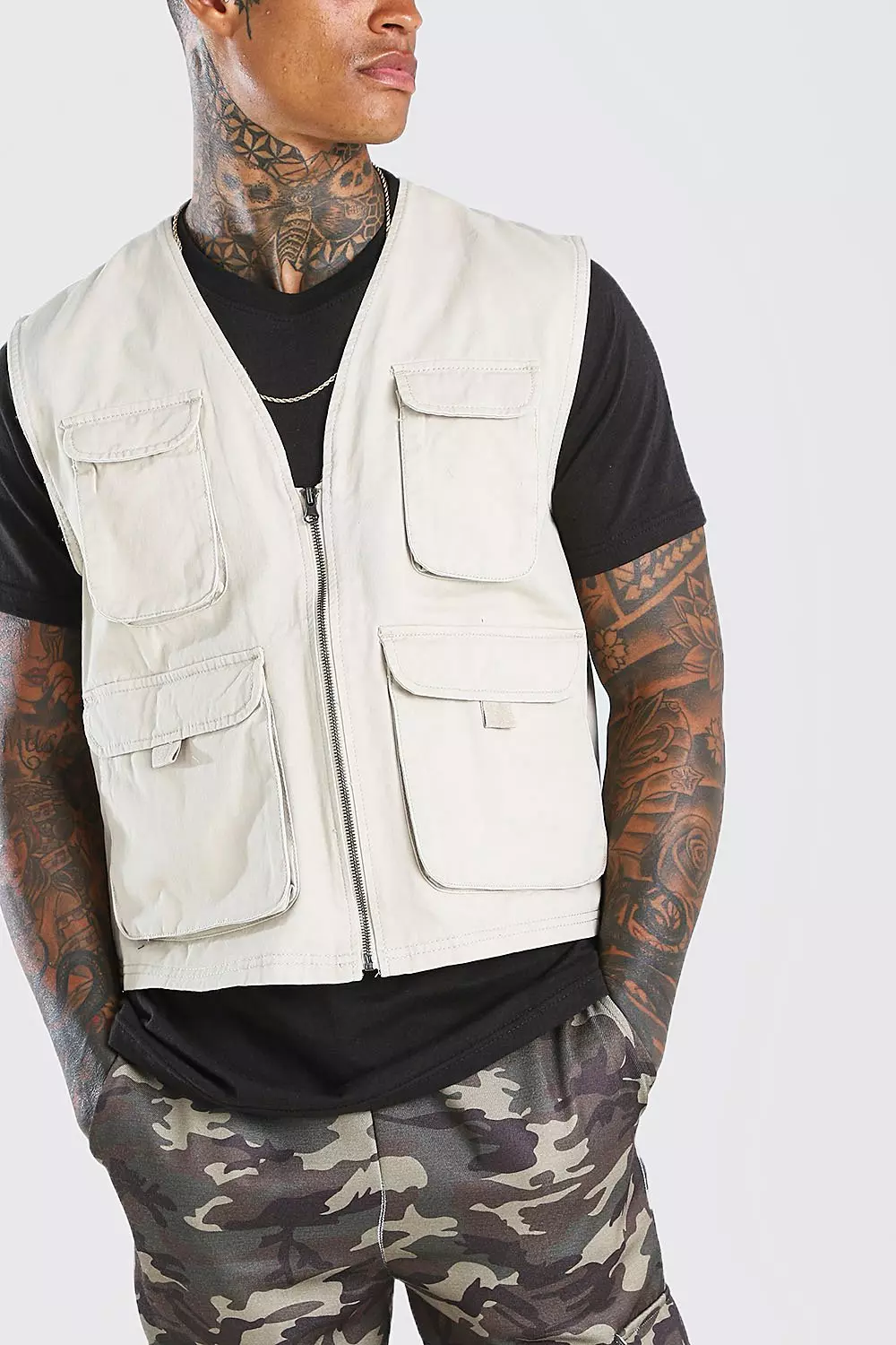 White utility sales vest