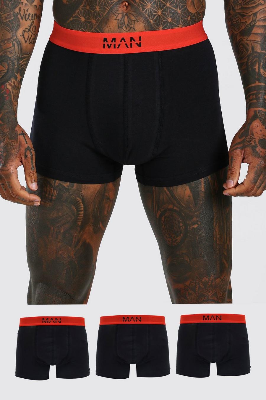 MAN Dash verpakking van 3 boxershorts met contrasterende tailleband image number 1